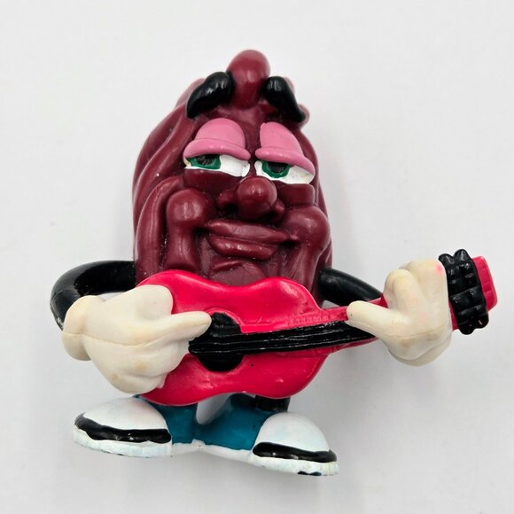 Vintage 1987 California Raisins Figurines Orange Sunglasses and Shoes Guitar Pla - Picture 16 of 16